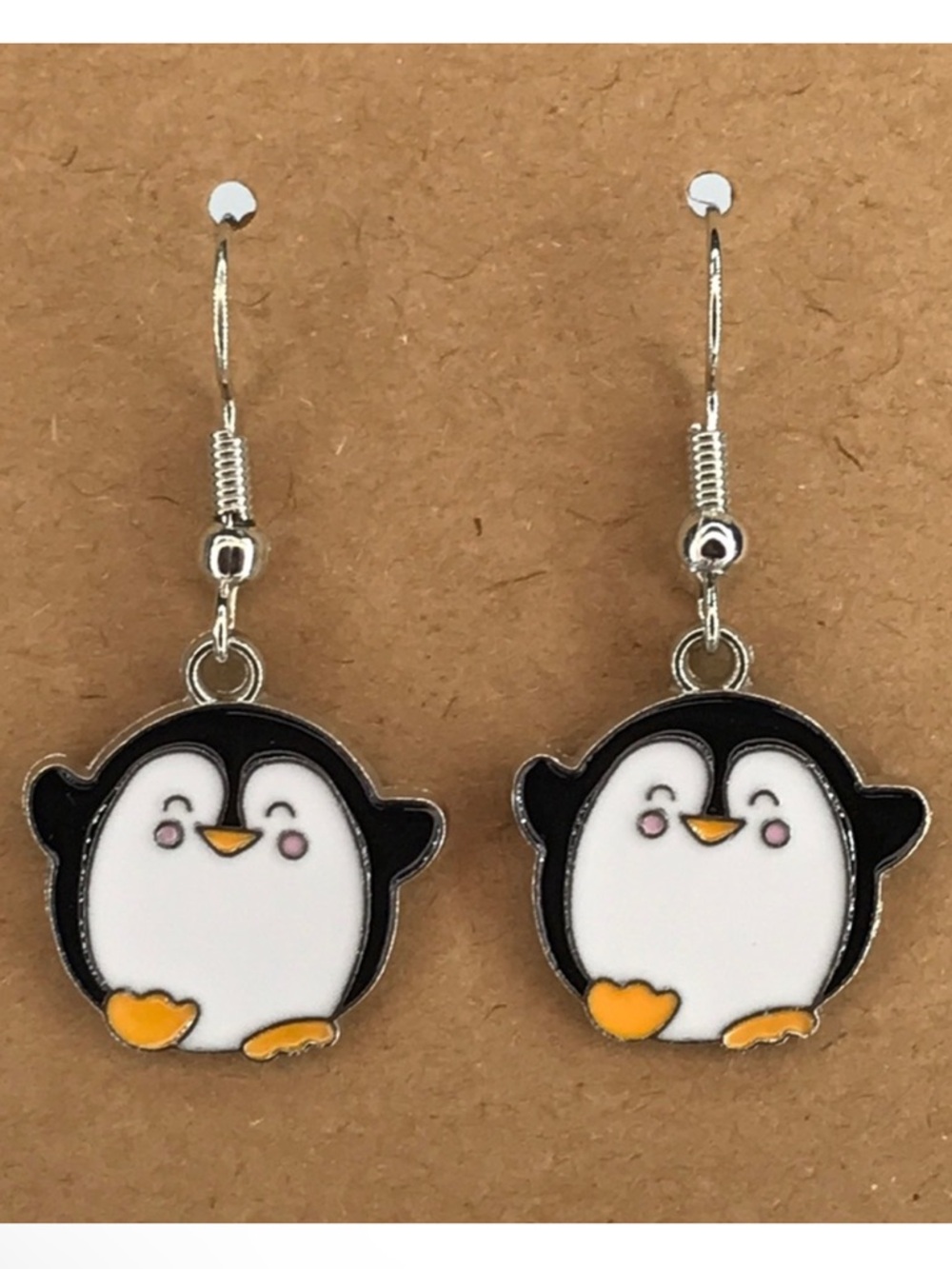 Penguin Shape Pendant Charm Earrings Fashion Jewelry - Picture 1 of 4